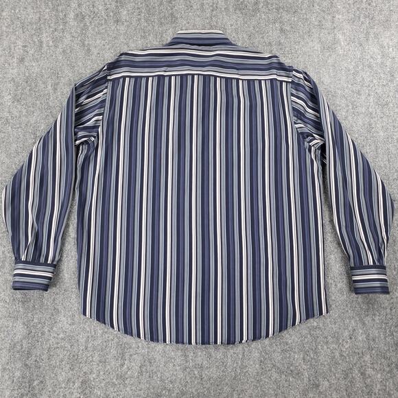 Bugatchi Uomo Shirt Mens XXL Striped Long Sleeve Button Up Modern Fit Pocket - Picture 4 of 14